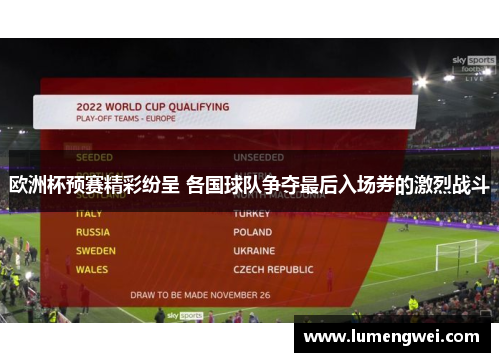 欧洲杯预赛精彩纷呈 各国球队争夺最后入场券的激烈战斗